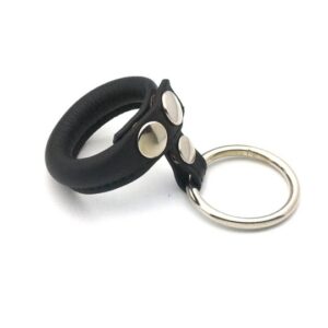 Cockring Cuir Avec Anneau De Bite